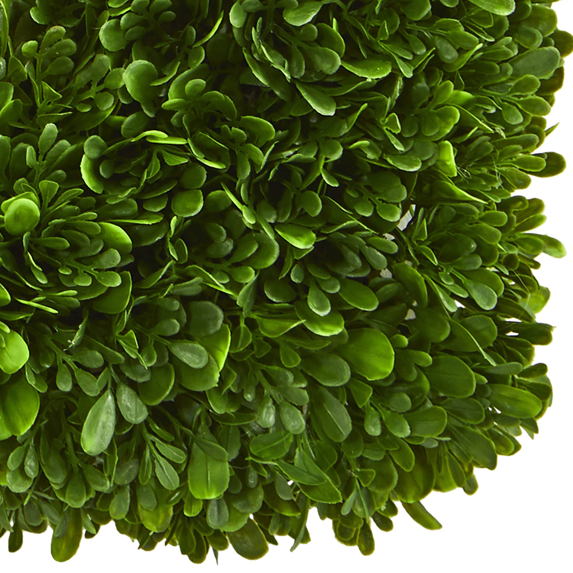 Nearly Natural 17" Tea Leaf Square Wreath UV Resistant Artificial Plant, Green - Image 3