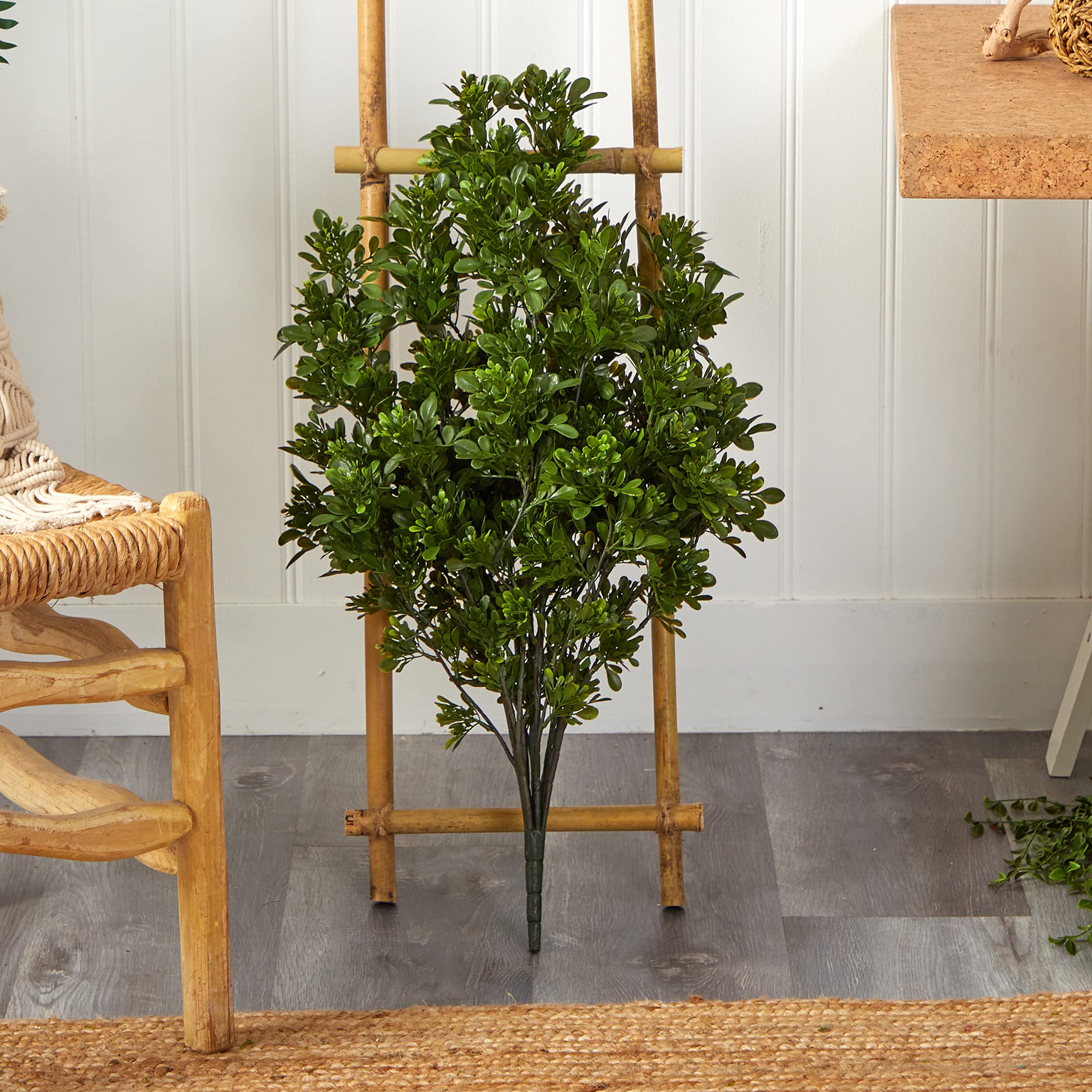 Nearly Natural 2.5ft. Tea Leaf Artificial Plant UV Resistant (Indoor/Outdoor) - Image 3