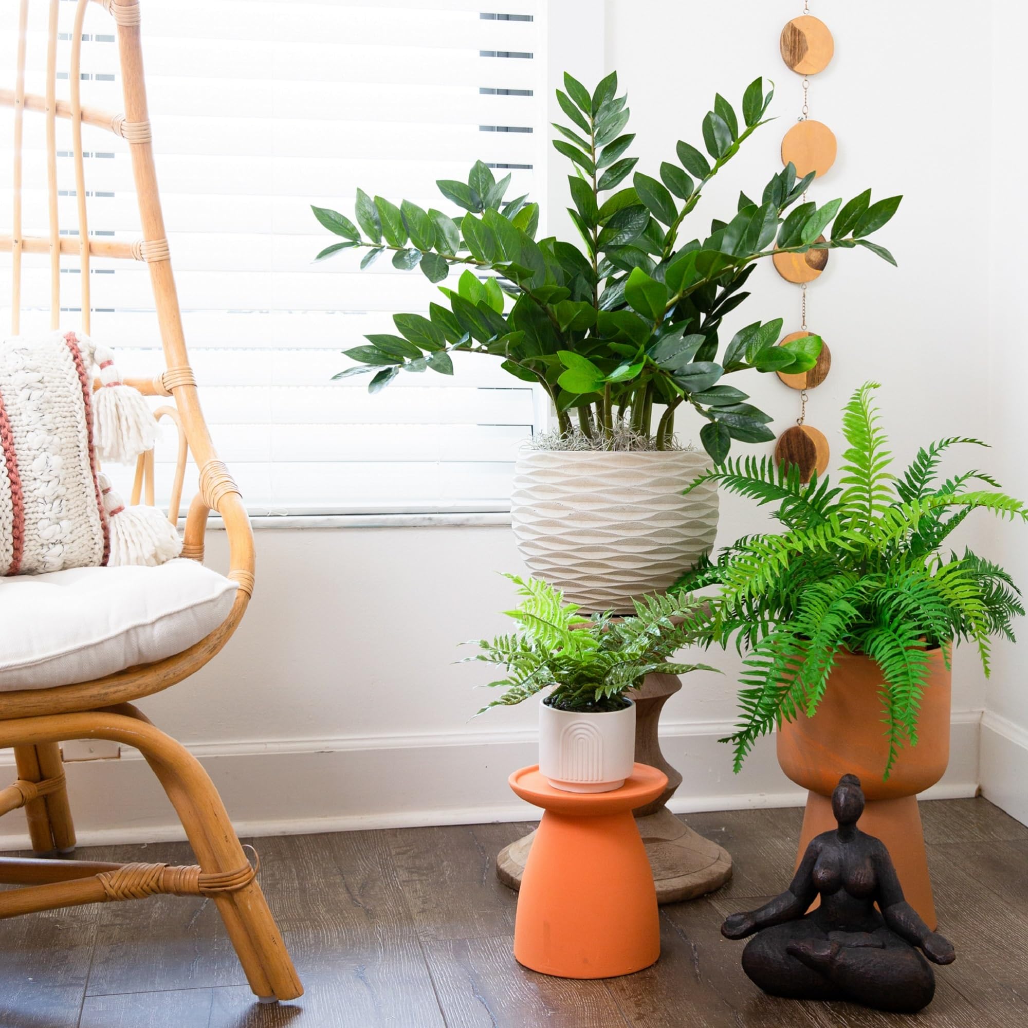 Nearly Natural 13in. Artificial Boston Fern Plant with Decorative Planter - Image 3