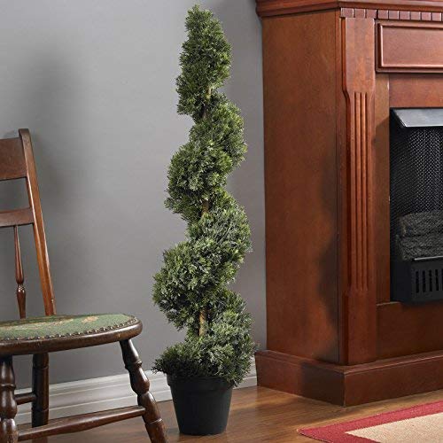 Nearly Natural 2ft. Cedar Spiral Silk Tree (Indoor/Outdoor) - Image 3