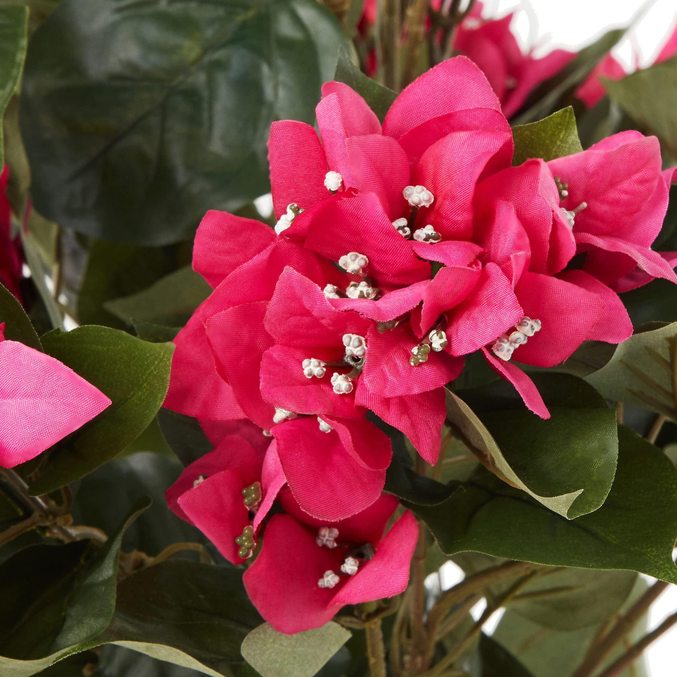 Nearly Natural 34in. Artificial Bougainvillea Topiary with Wood Box - Image 6