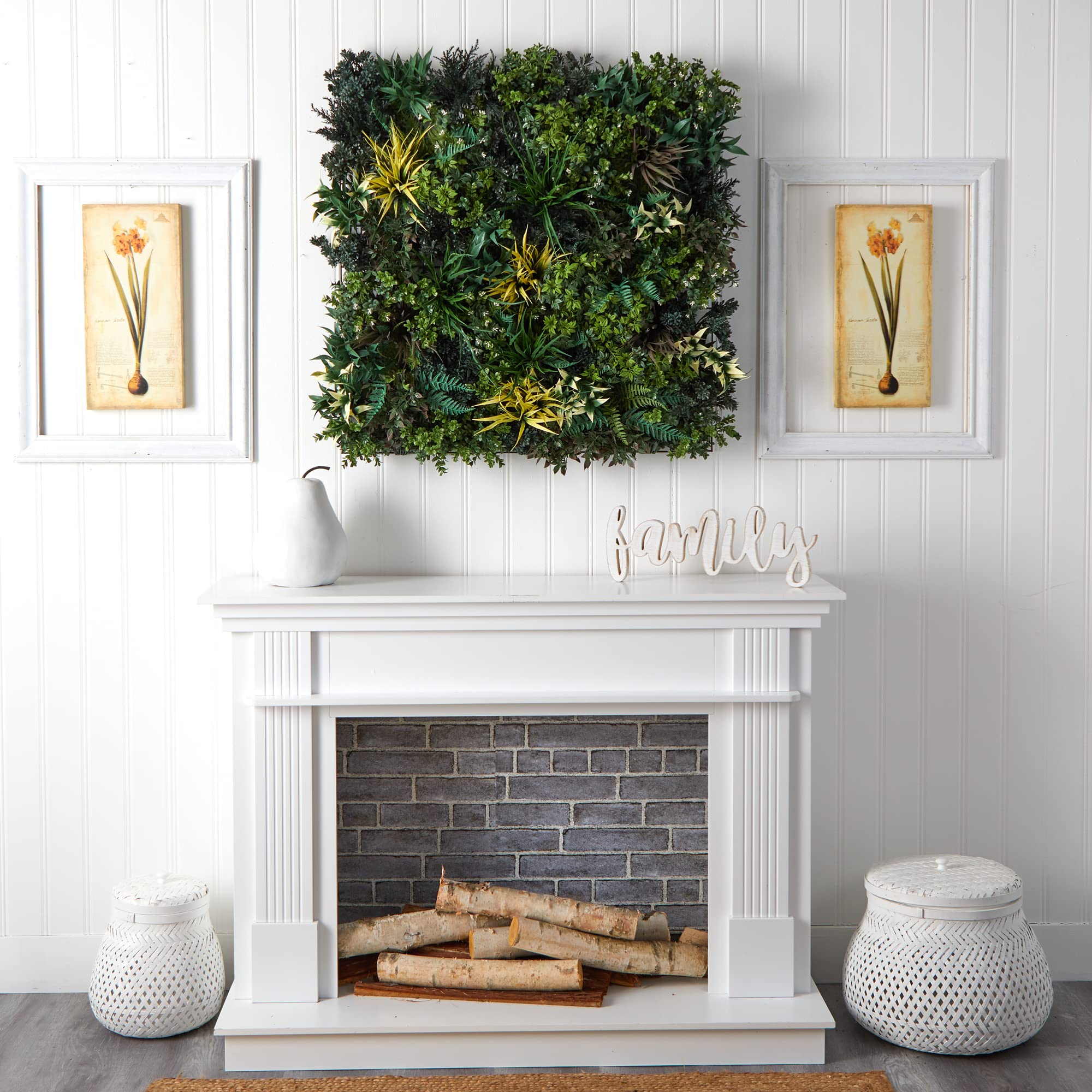 Nearly Natural 3ft. x 3ft. Greens & Fern Artificial Living Wall UV Resist (Indoor/Outdoor) - Image 5