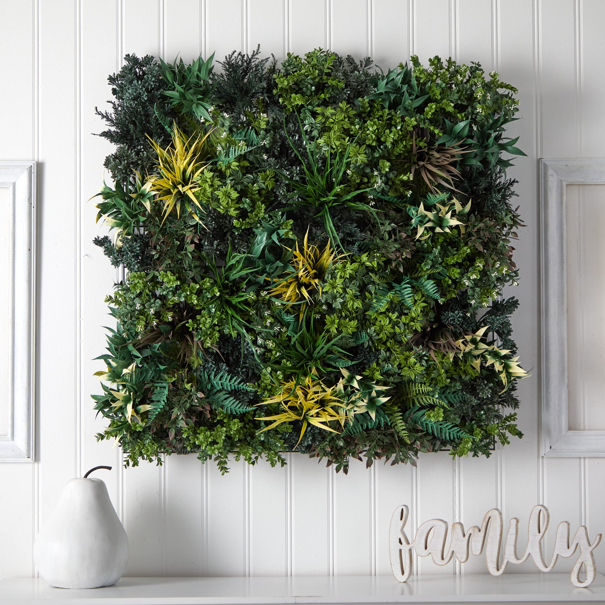 Nearly Natural 3ft. x 3ft. Greens & Fern Artificial Living Wall UV Resist (Indoor/Outdoor) - Image 6