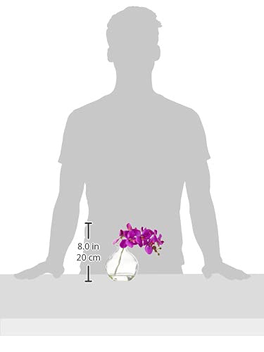 Nearly Natural 4208-S3 9" Phalaenopsis Orchid Artificial Arrangement in Vase (Set of 3) 9" Phalaenopsis Orchid Arrangement in Vase, Multi/Color - Image 8