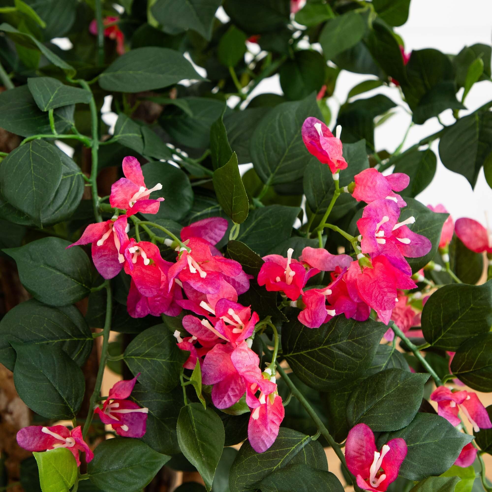 Nearly Natural 42in Artificial Bougainvillea Tree, Faux Flowering Plant With Planter, Indoor Home Office Decor, Low Maintenance, Pink and Green - Image 5