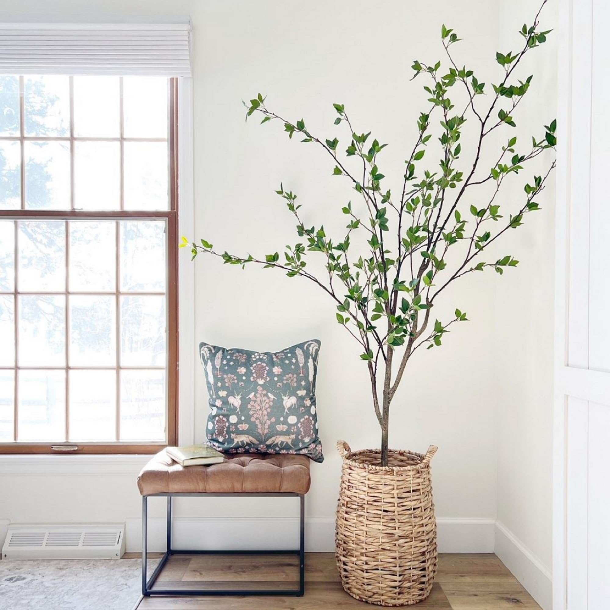 Nearly Natural 6.5ft Minimalist Artificial Citrus Tree, Faux Greenery for Indoor Home Decor, Low Maintenance - Image 4