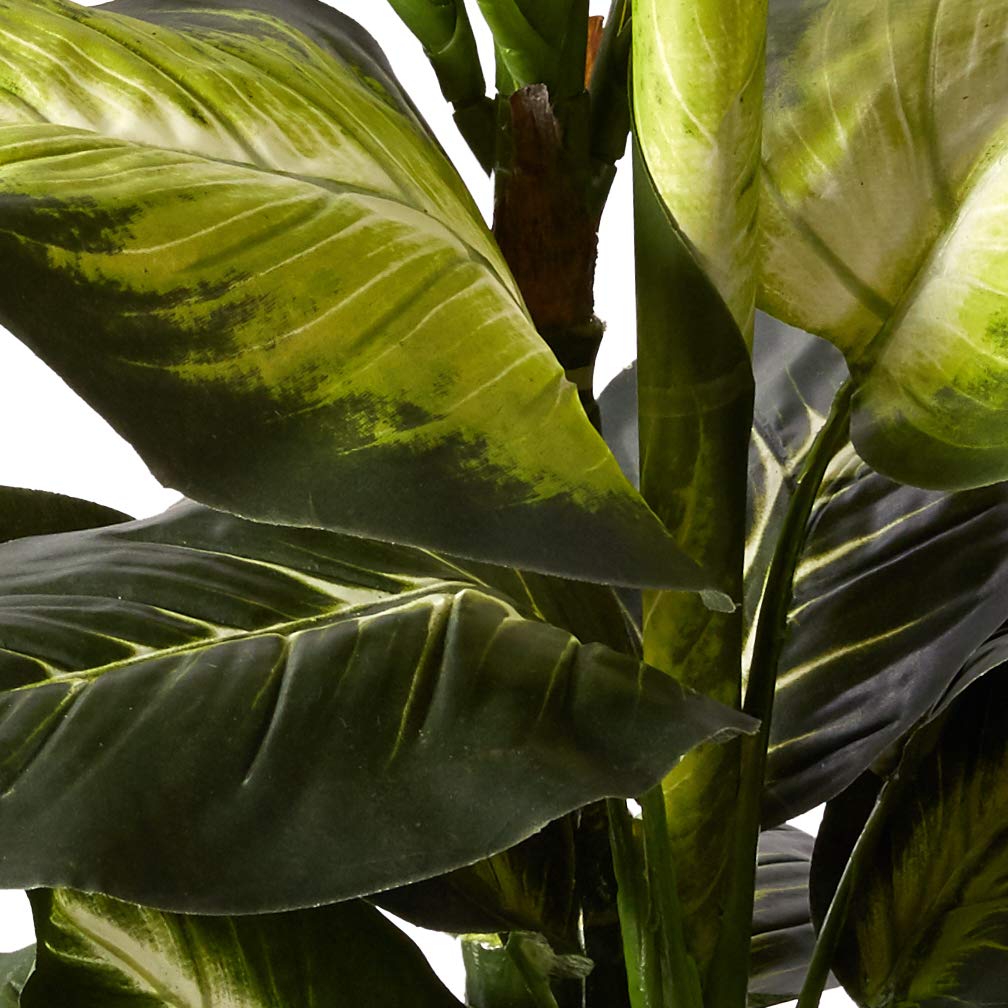 Nearly Natural Artificial Dieffenbachia, Floor Plant Faux Greenery With Decorative Planter For Indoor Home Decor - Image 6