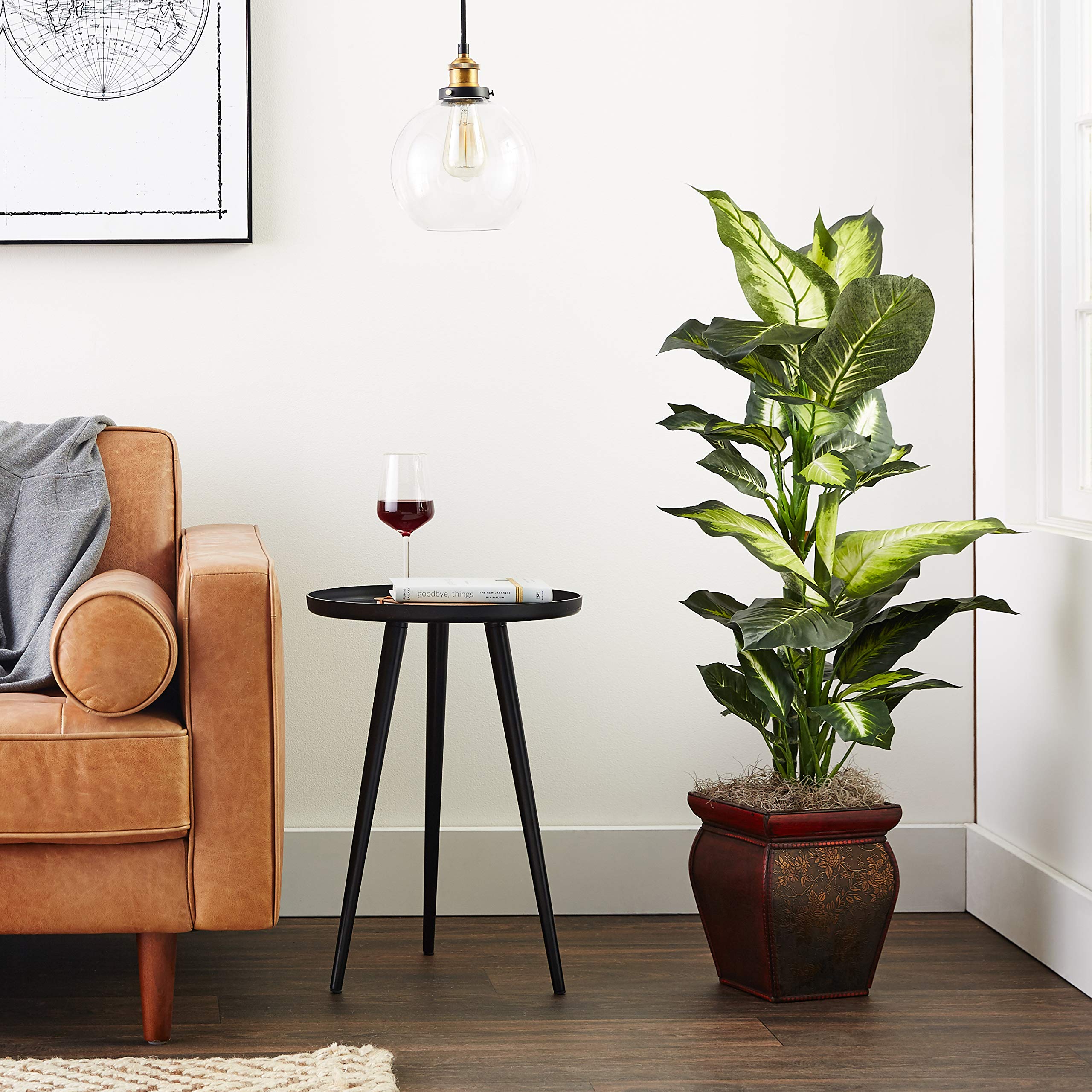 Nearly Natural Artificial Dieffenbachia, Floor Plant Faux Greenery With Decorative Planter For Indoor Home Decor - Image 7