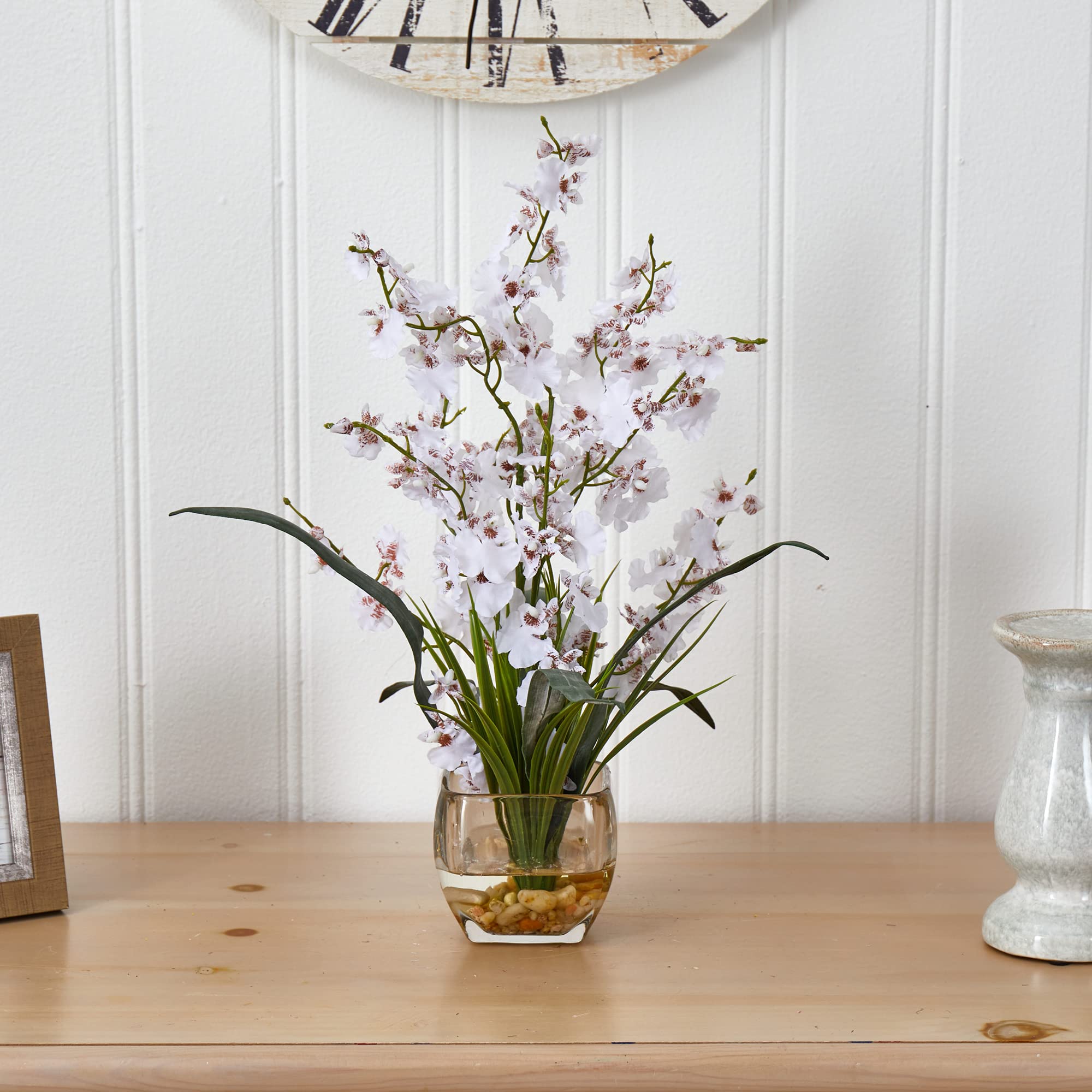 Nearly Natural Dancing Lady Orchid Liquid Illusion Silk Flower Arrangement - Image 4