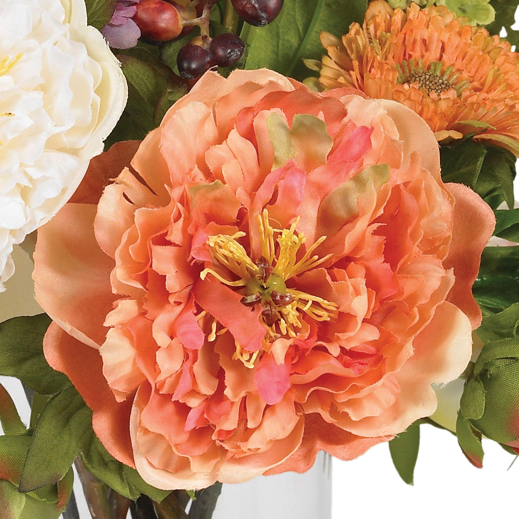 Nearly Natural Mini Artificial Peony Floral Arrangement, Faux Flowers for Table Shelf Decor, Assorted Colors - Image 4