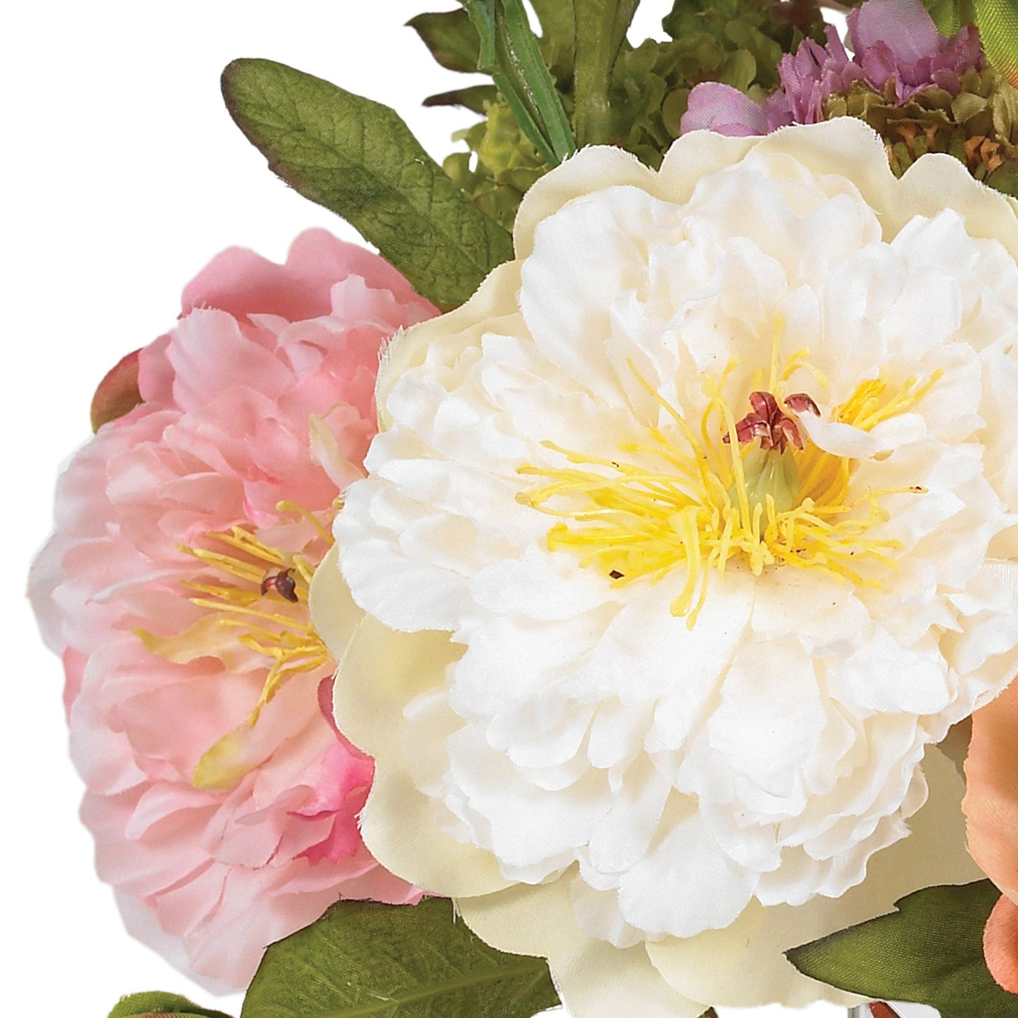 Nearly Natural Mini Artificial Peony Floral Arrangement, Faux Flowers for Table Shelf Decor, Assorted Colors - Image 5