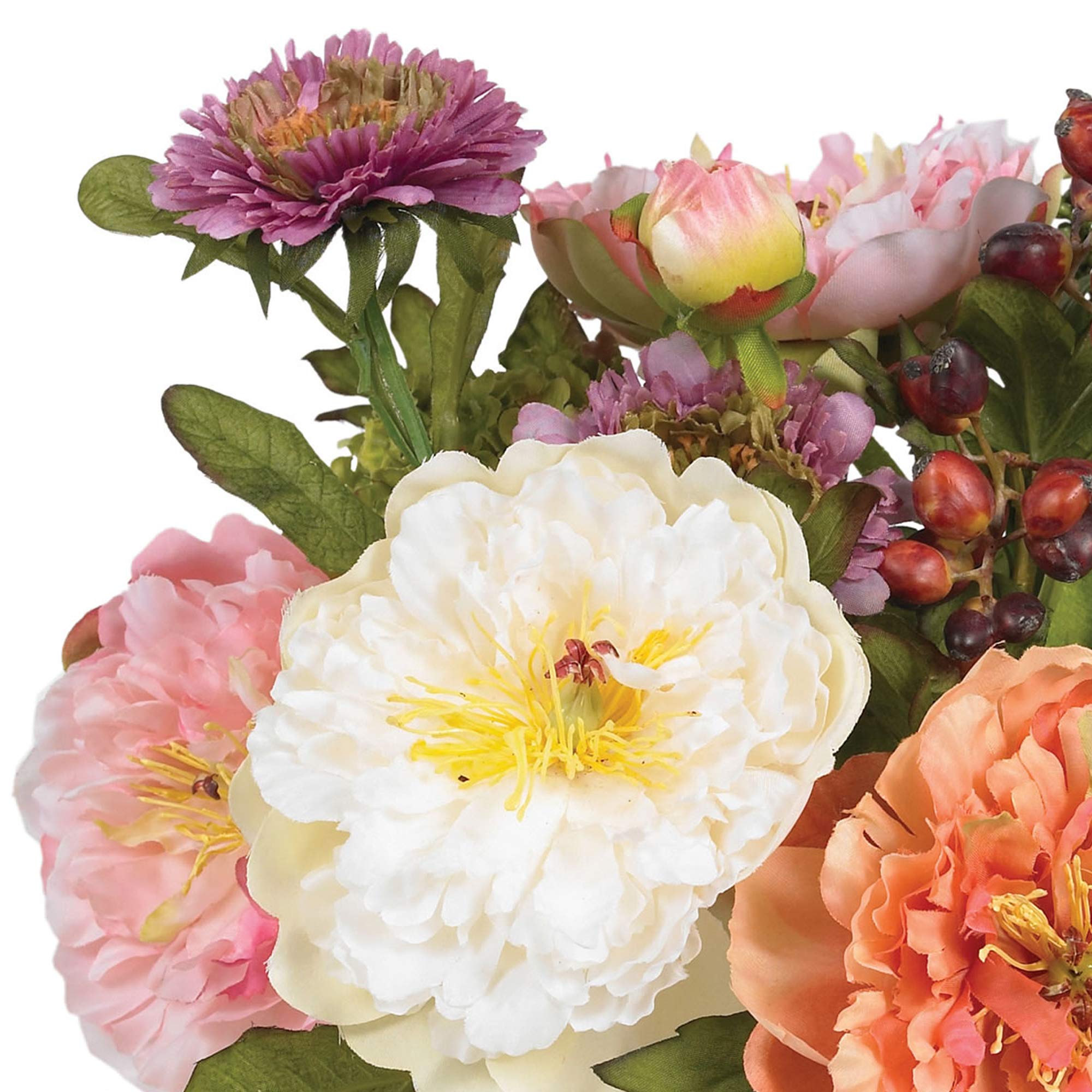Nearly Natural Mini Artificial Peony Floral Arrangement, Faux Flowers for Table Shelf Decor, Assorted Colors - Image 8